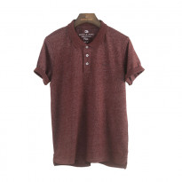 Gentle Park Solid Maroon Colored Mens Polo Shirt 0100853023