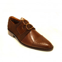 Dhaka Boot Barn Brown Suede and Leather Cap Toe Brogue ps07 (brn.s)