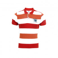 Gentle Park Men’s Mix Orange Striped Polo (0100812044)