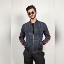 O2 Men’s Bomber Jacket (BJ-MJ-MC/1801002)- Blue & White