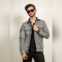 O2 Men’s Suede Jacket (SJ-MJ-MC/180901)- Ash
