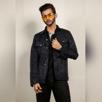 O2 Men’s Suede Jacket (SJ-MJ-MC/180901)- Navy