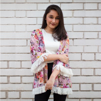 Passion Peach Kimono for Female